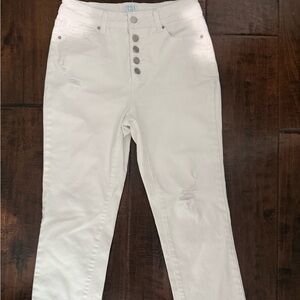 Time and Tru Women's High Rise White Jeans